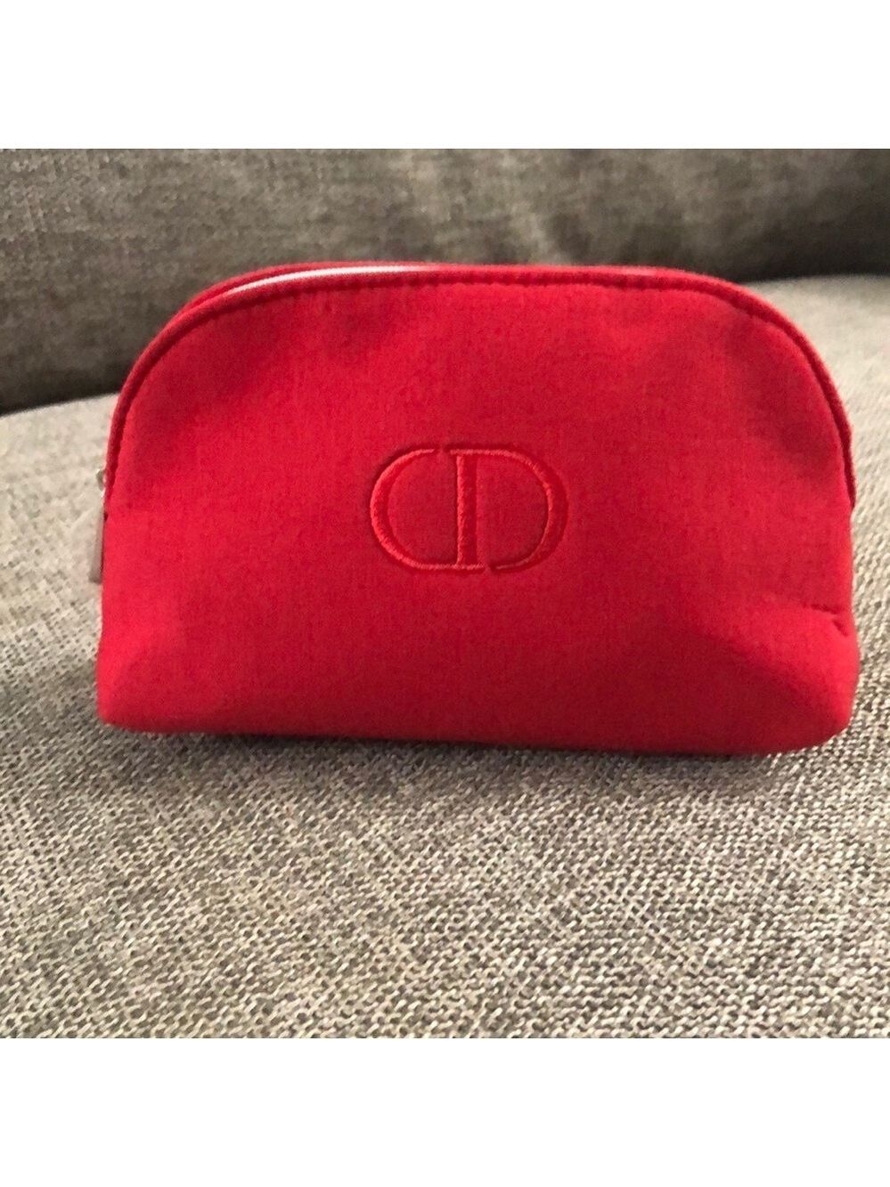 Dior Beauty Makeup Logo Small Luxury Pouch Gift Authentic Red - Picture 4 of 17